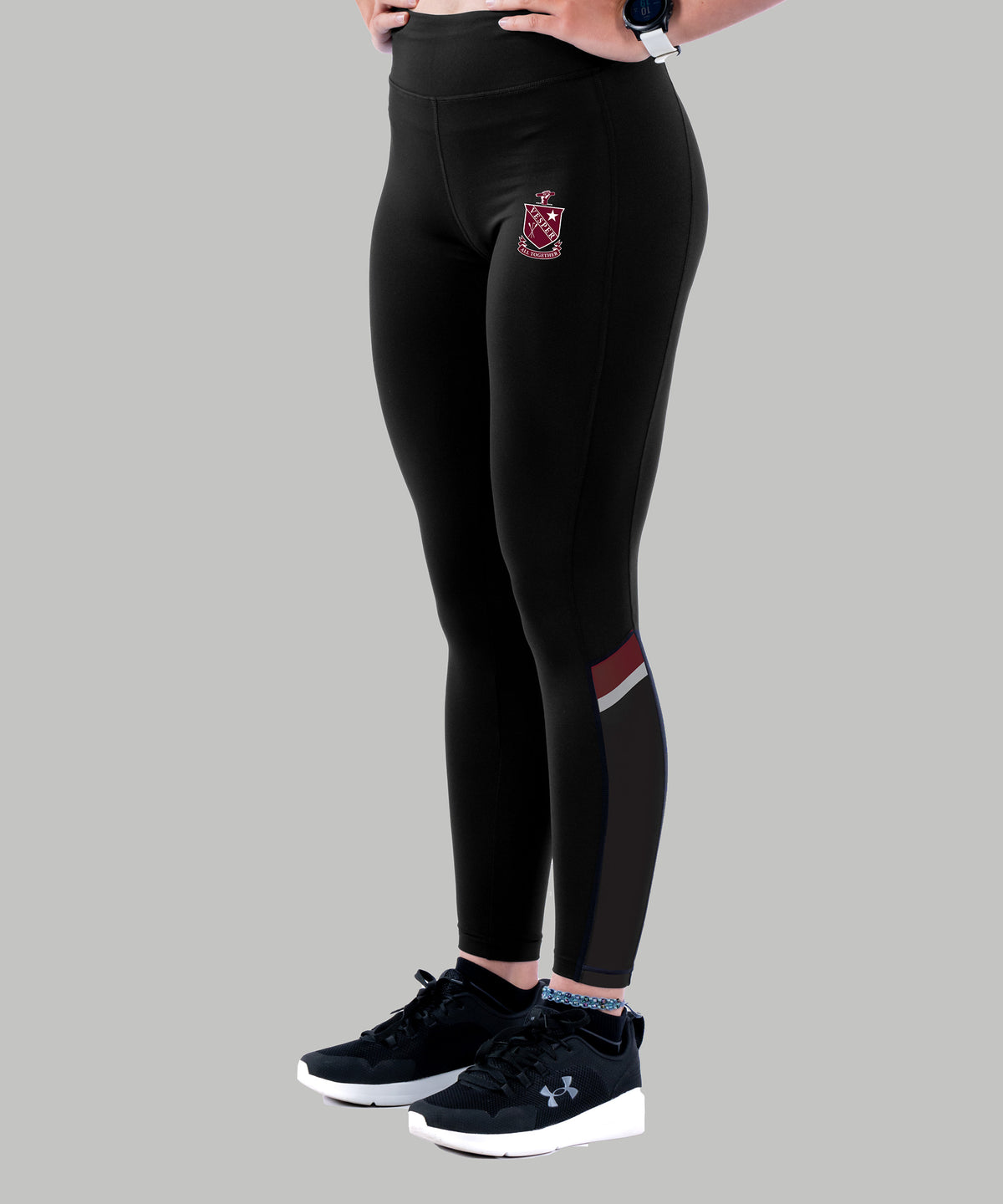 Women's Vesper Boat Club Streamline Tight - Black/Maroon