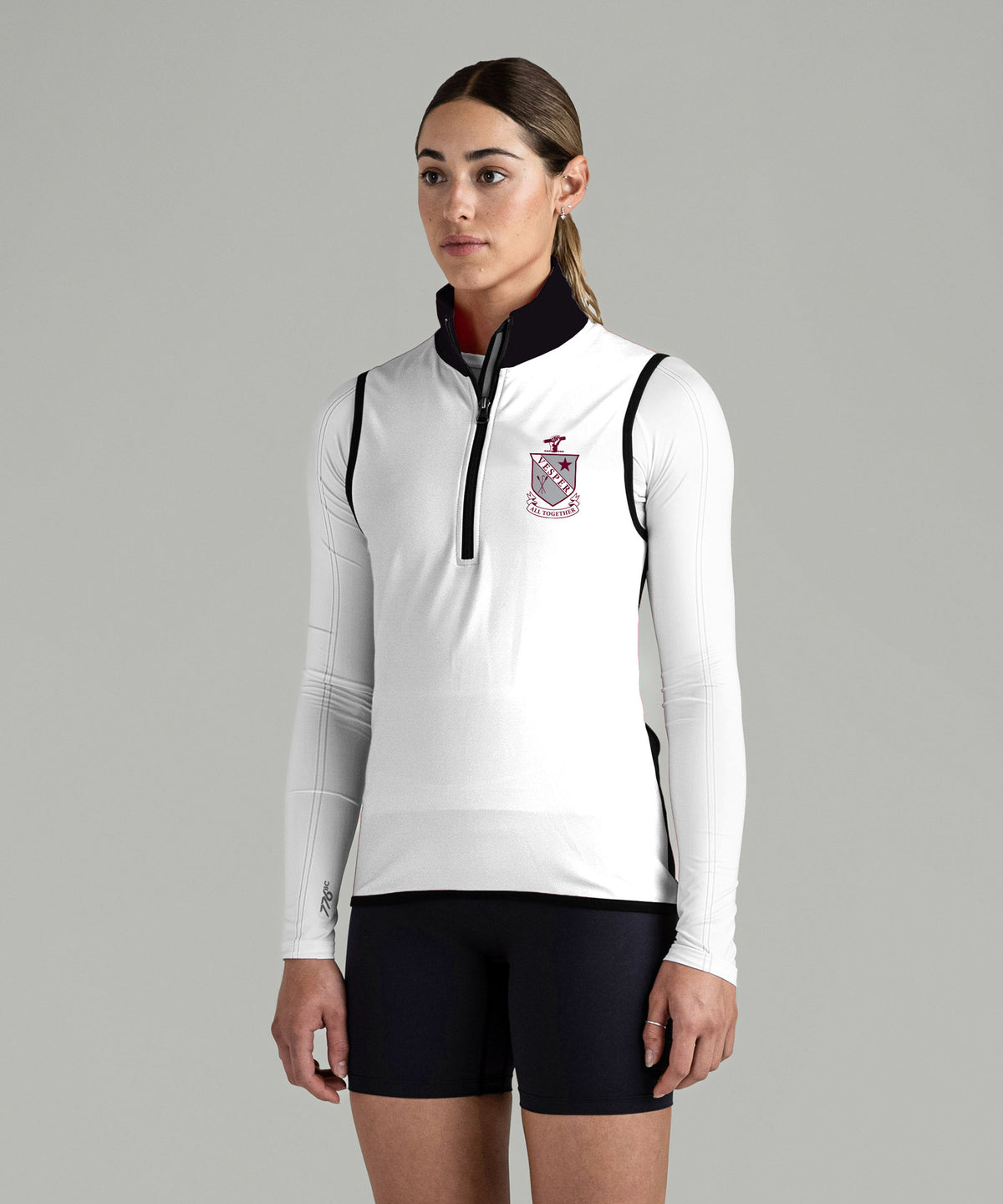 Women's Vesper Boat Club Stratus Vest - Black/White