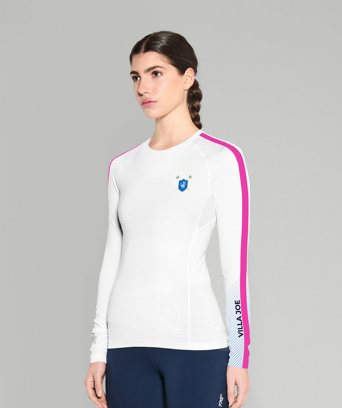 Women's Villa Joseph Marie Base Layer LS - White/Blue