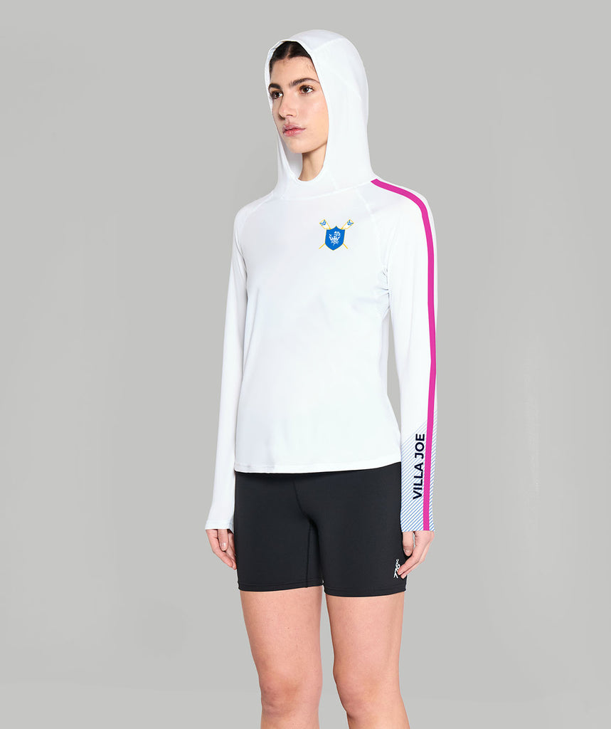 Women's Villa Joseph Marie Sun Hoodie LS - White/Blue