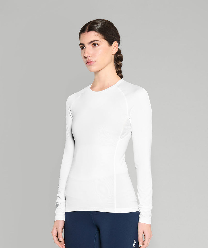 Women's Walter Johnson Base Layer LS - White/Green