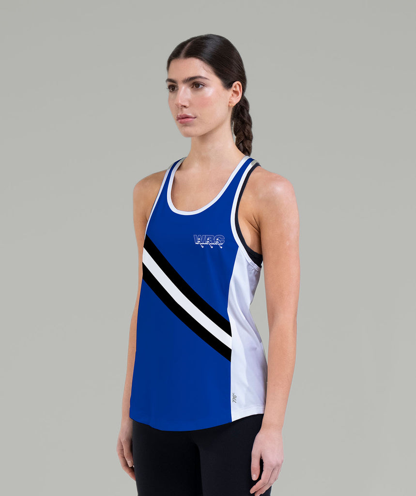 Women's Williamsburg Boat Club Performance Tank - Blue/White