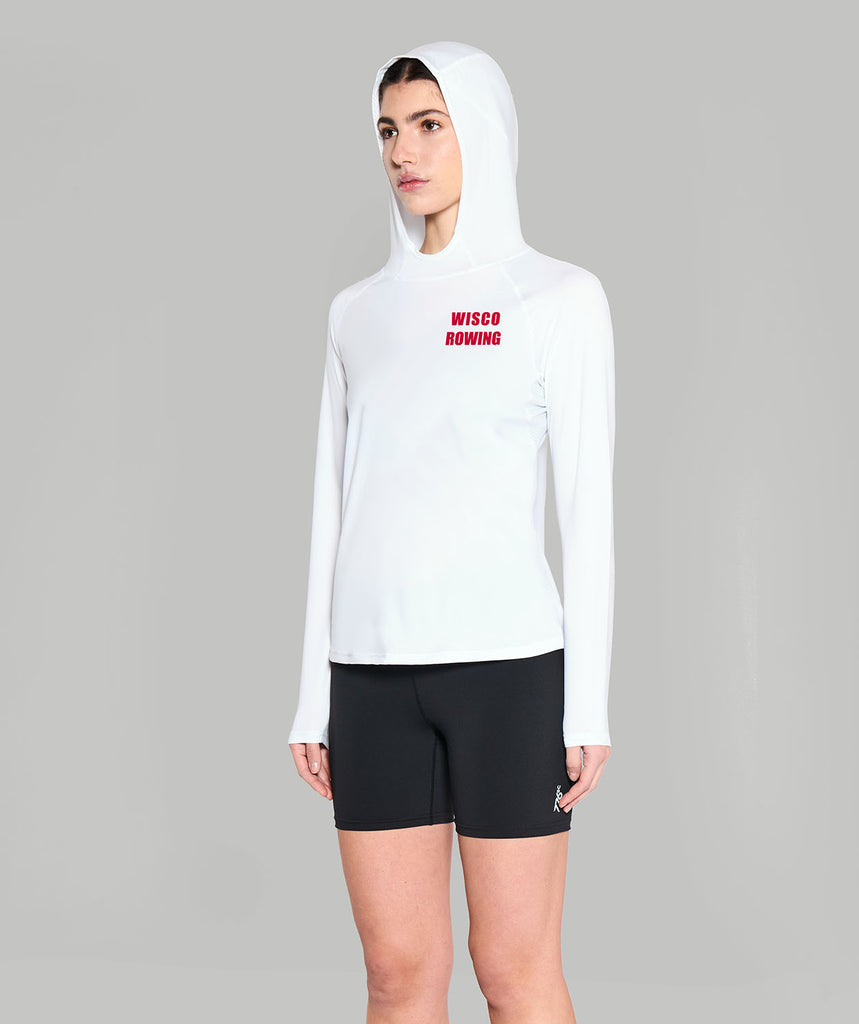 Women's Wisconsin Summer Hoodie LS - White