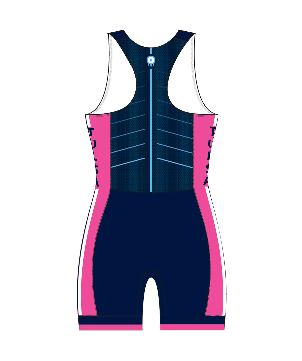 Women's Tulsa Youth Rowing  Pro Unisuit - Navy/Pink