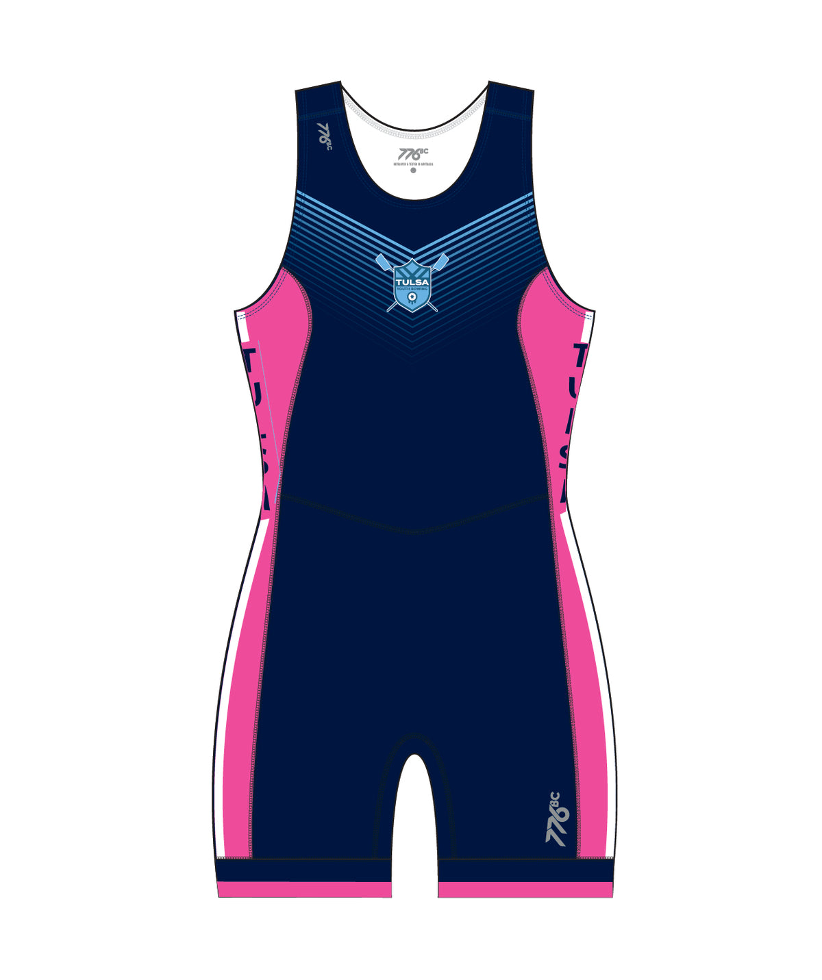 Women's Tulsa Youth Rowing  Pro Unisuit - Navy/Pink