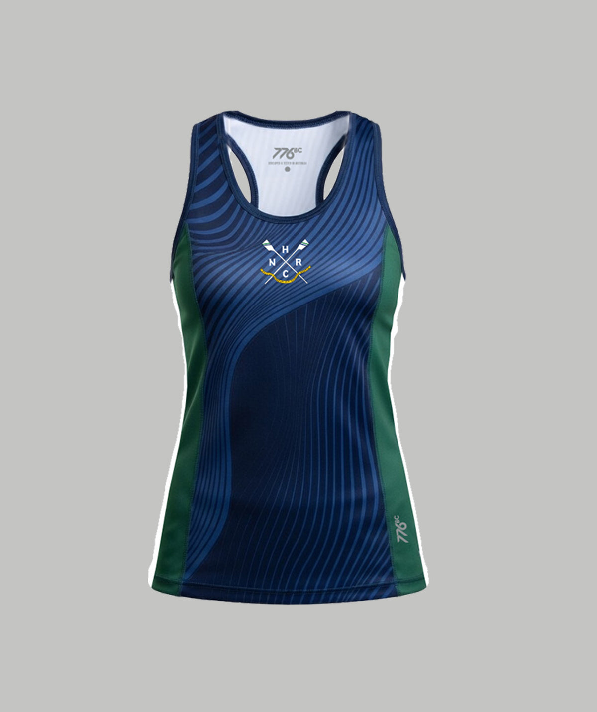 Women's New Haven Rowing Club Performance Tank - Navy/Green