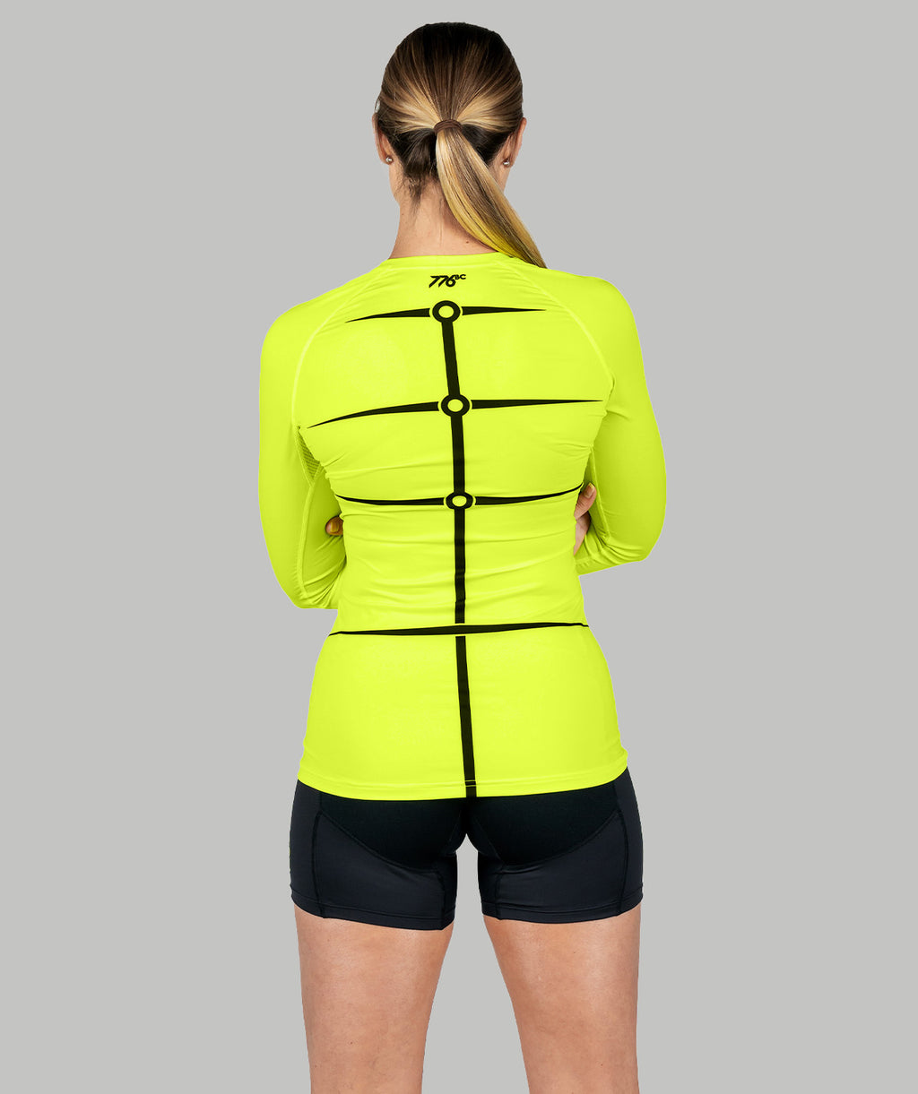 Women's Motion 2.0 LS Base Layer - Neon Yellow/Black