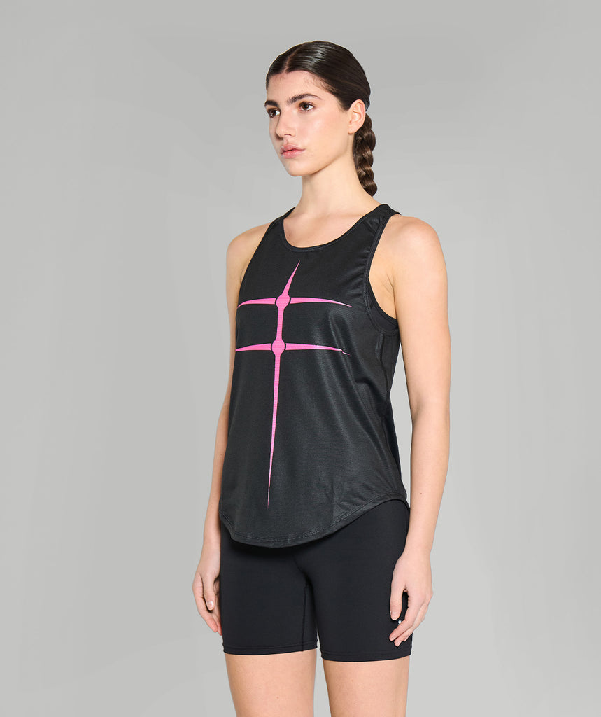 Women's Motion Pro Training Tank - Black/Neon Pink