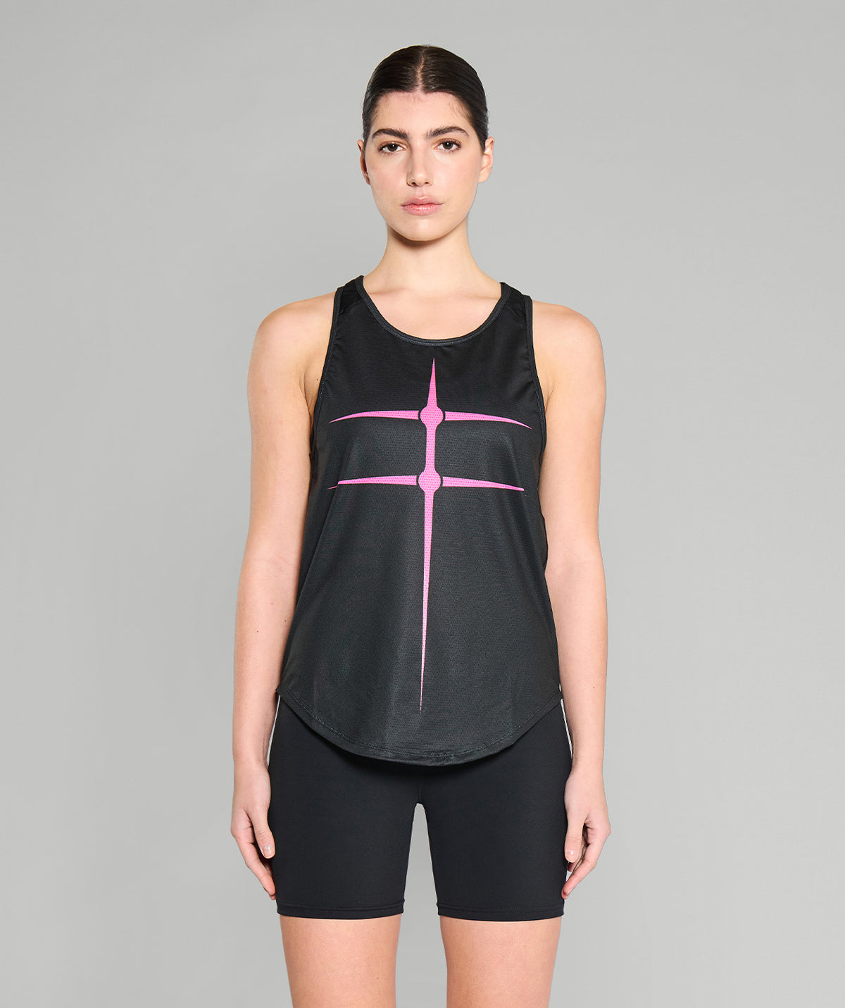 Women's Motion Pro Training Tank - Black/Neon Pink