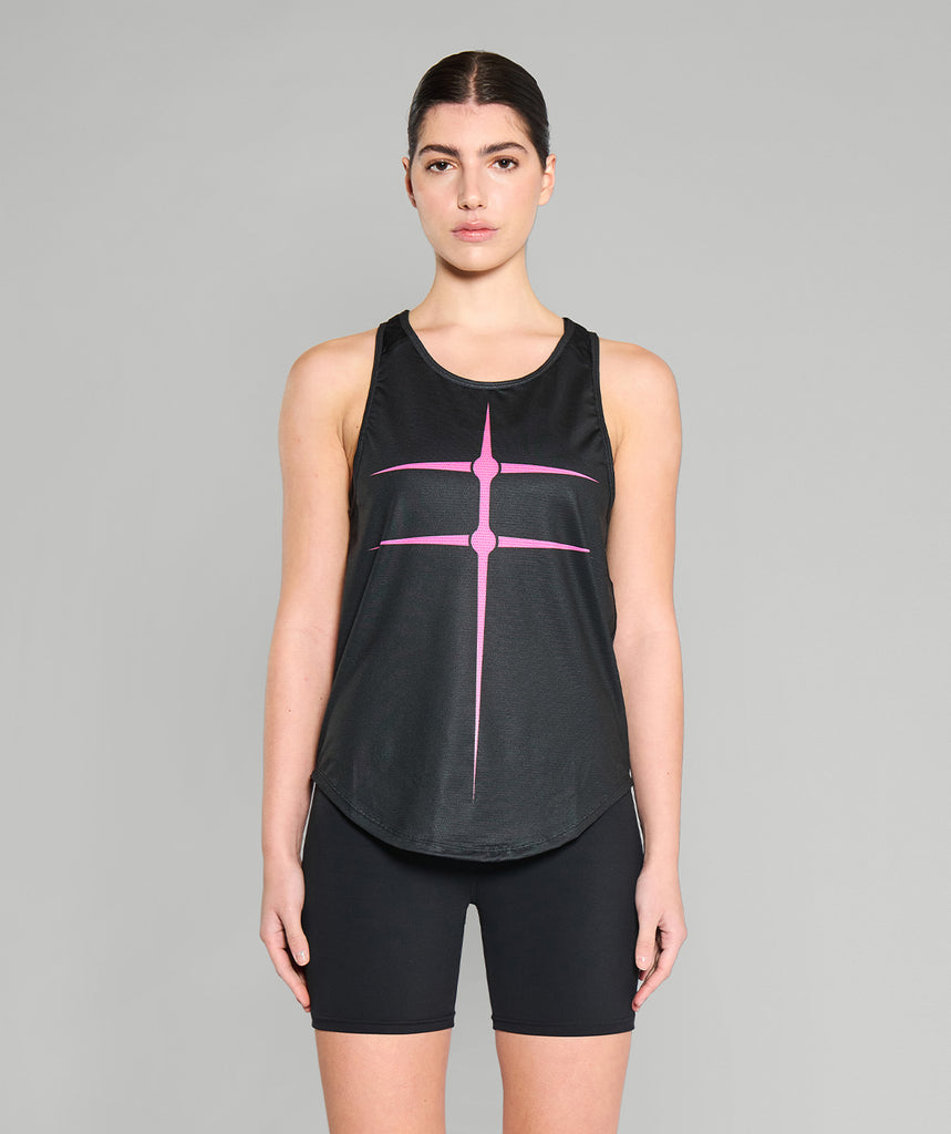 Women's Motion Pro Training Tank - Black/Neon Pink
