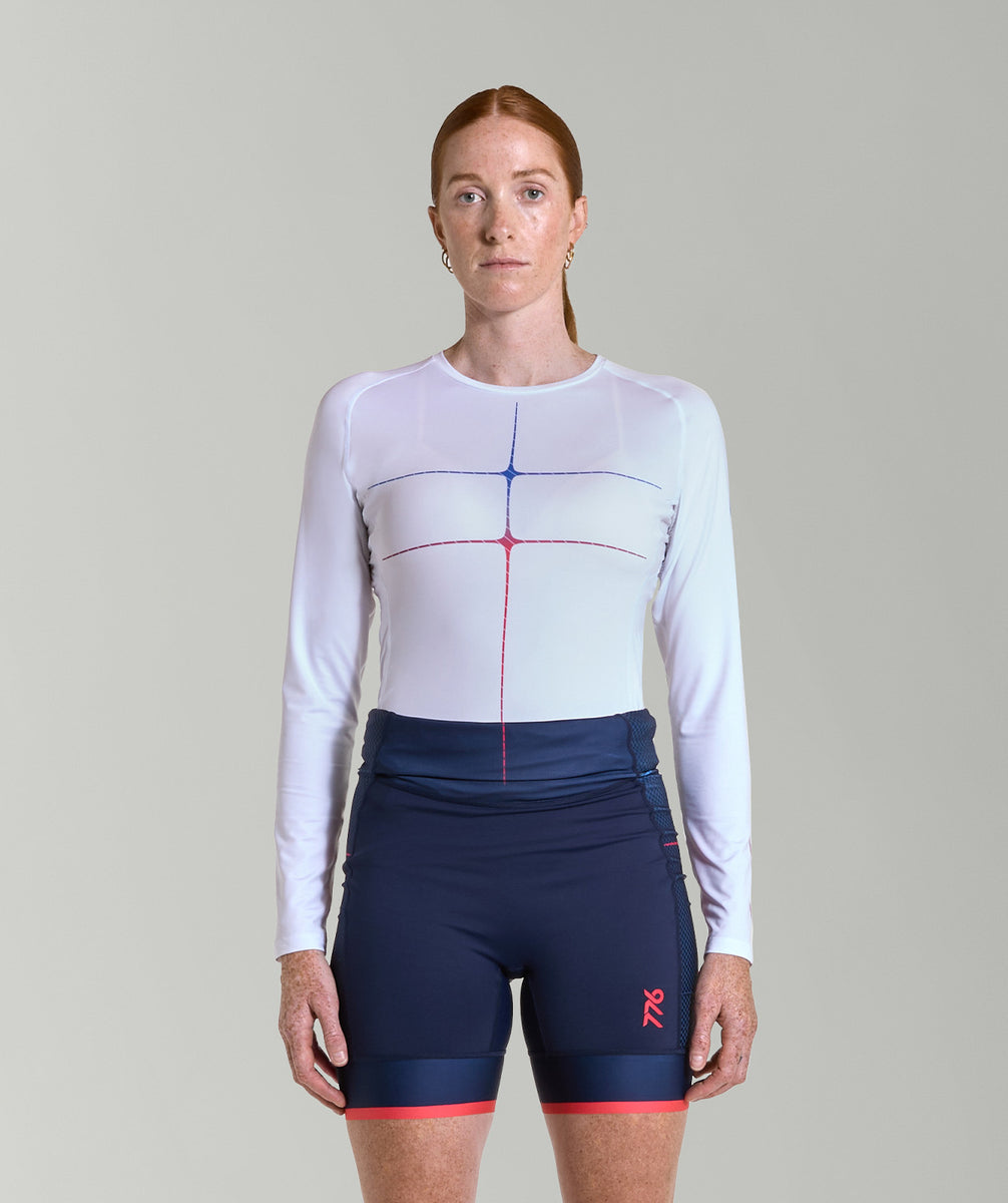 Women's Motion Pro Base Layer LS - White/Cobalt Multi | 776BC – 776BC ...