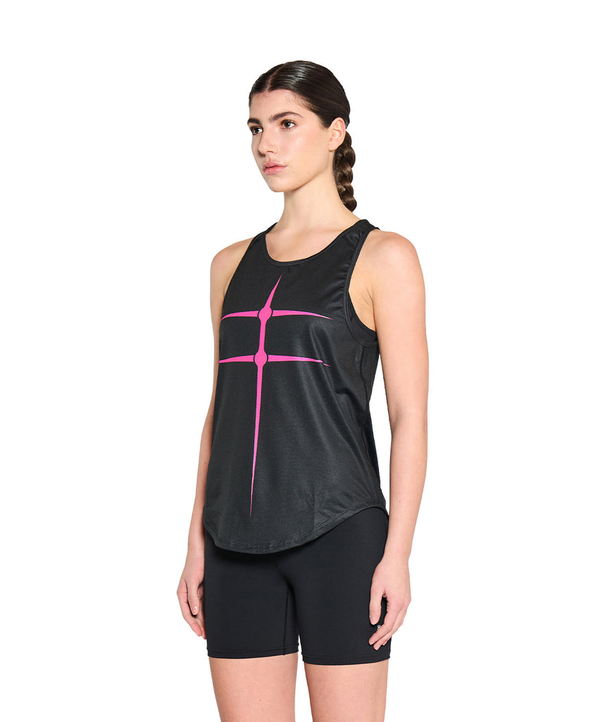 Women's Motion Pro Training Tank - Black/Neon Pink