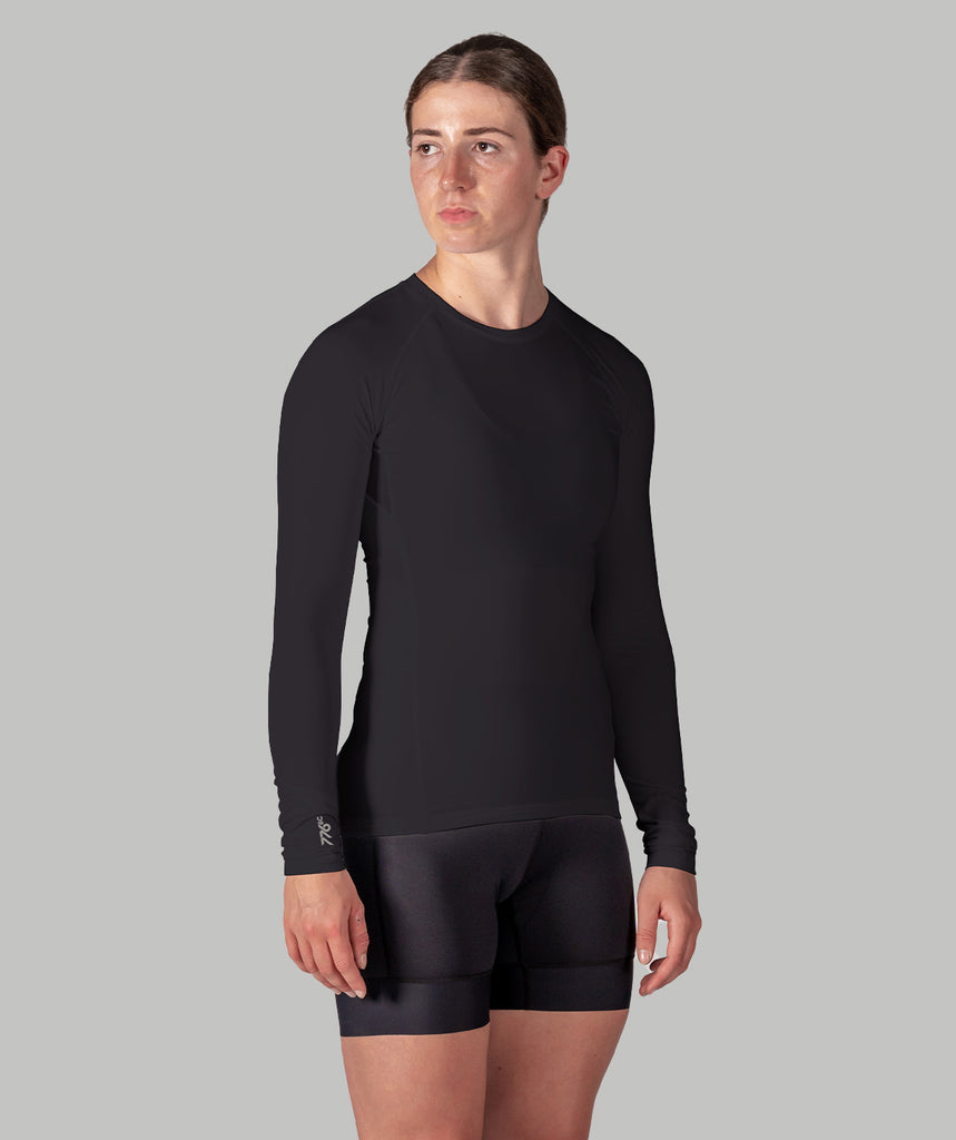 Women's Wreath Winter Base Layer LS - Black