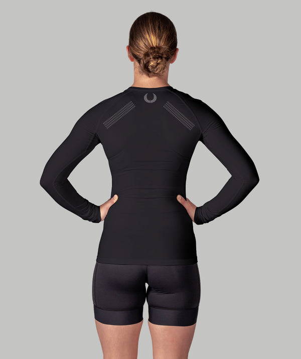 Women's Wreath Winter Base Layer LS - Black