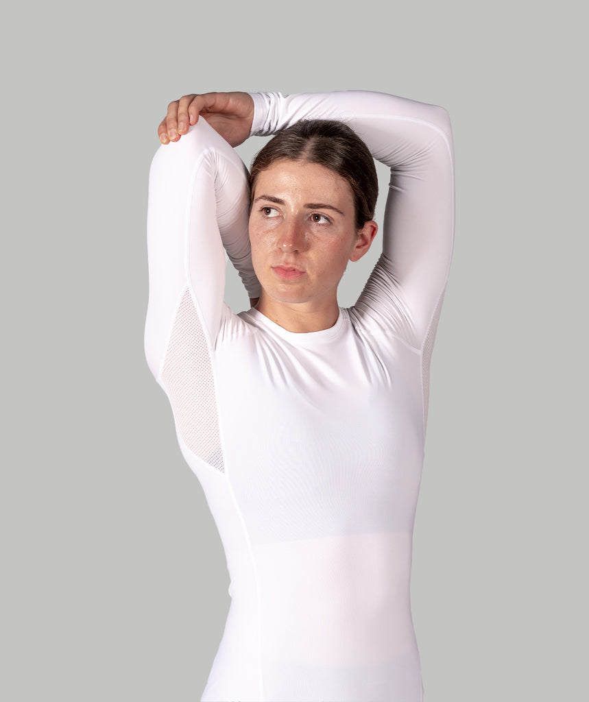 Women's Wreath Winter Base Layer LS - White/Pink
