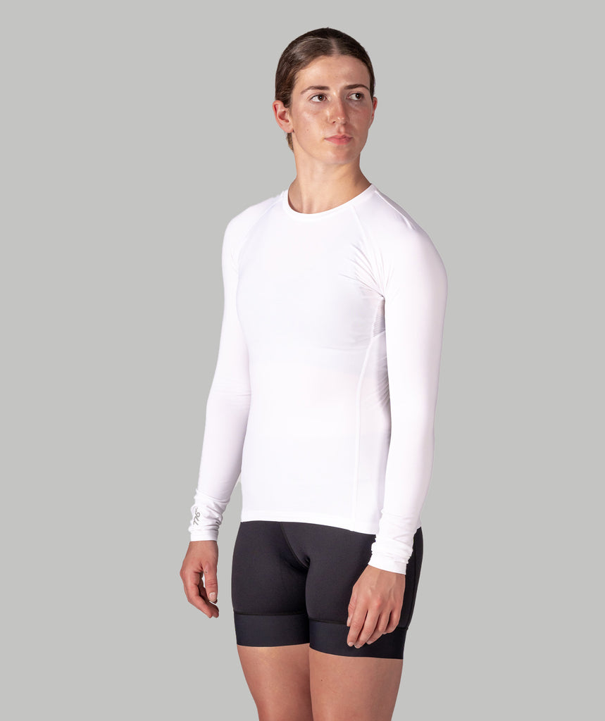 Women's Wreath Winter Base Layer LS - White/Pink