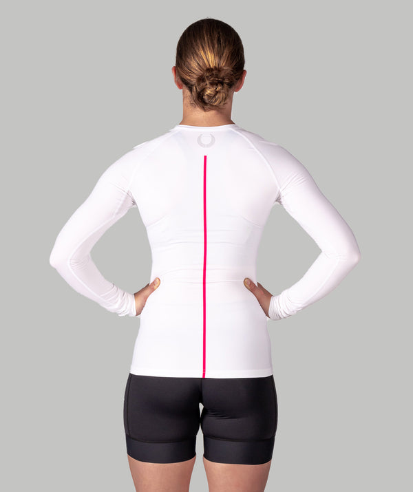 Women's Wreath Winter Base Layer LS - White/Pink
