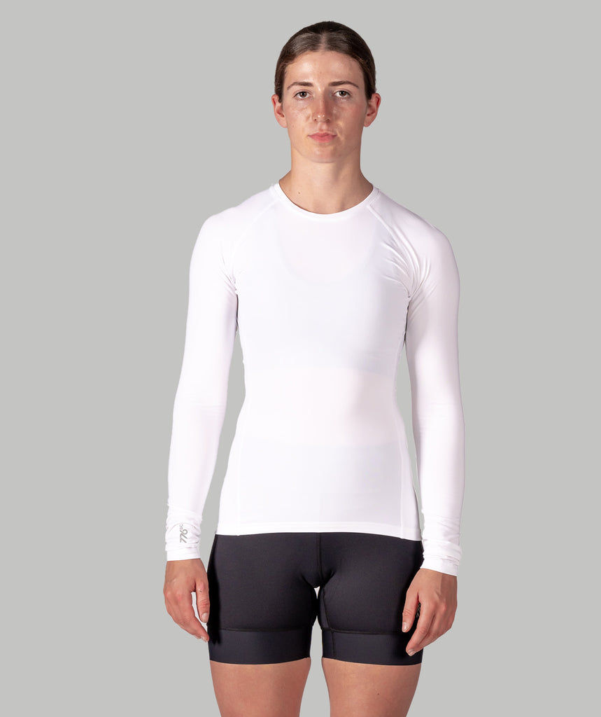 Women's Wreath Winter Base Layer LS - White/Pink
