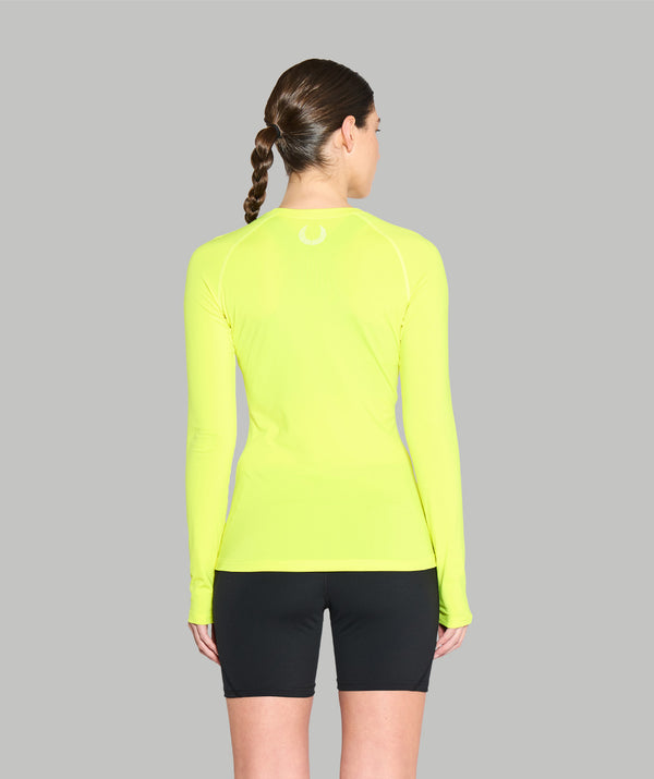 Women's Wreath Winter Base Layer LS - Neon Yellow