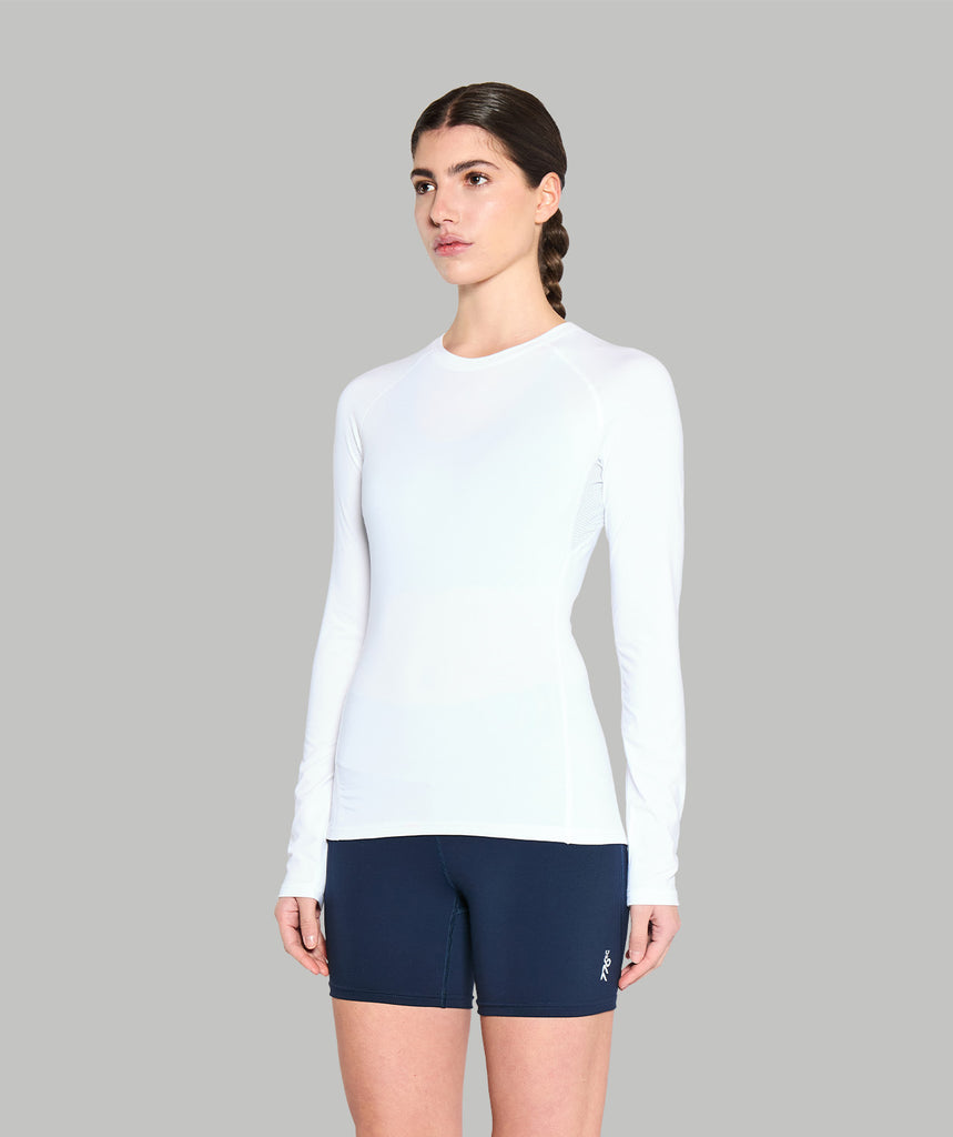 Women's Wreath Winter Base Layer LS - White