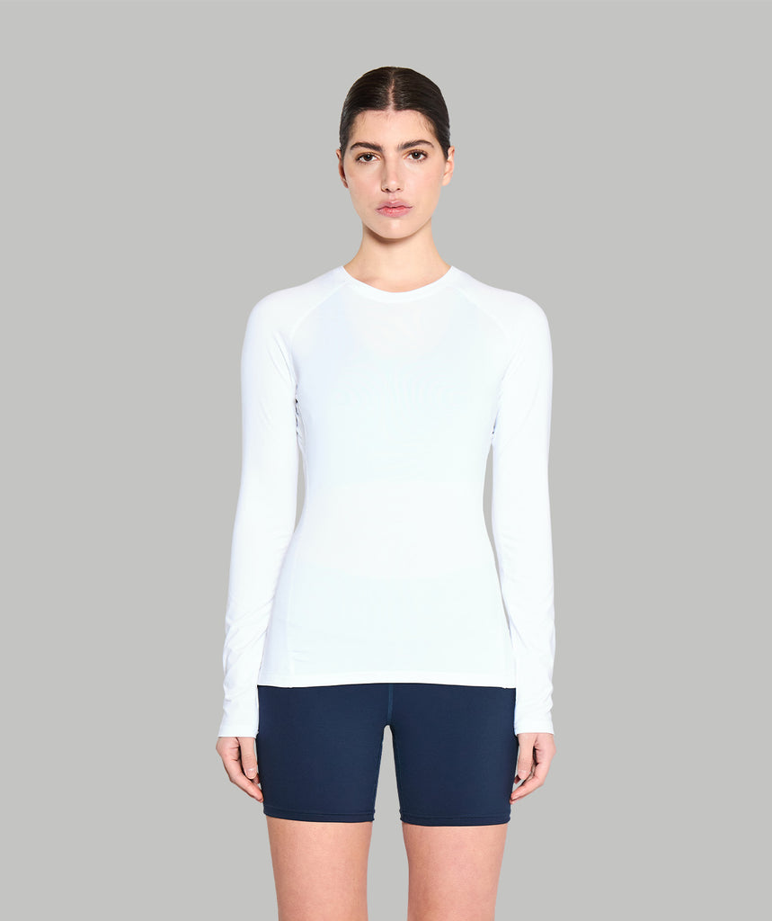 Women's Wreath Winter Base Layer LS - White