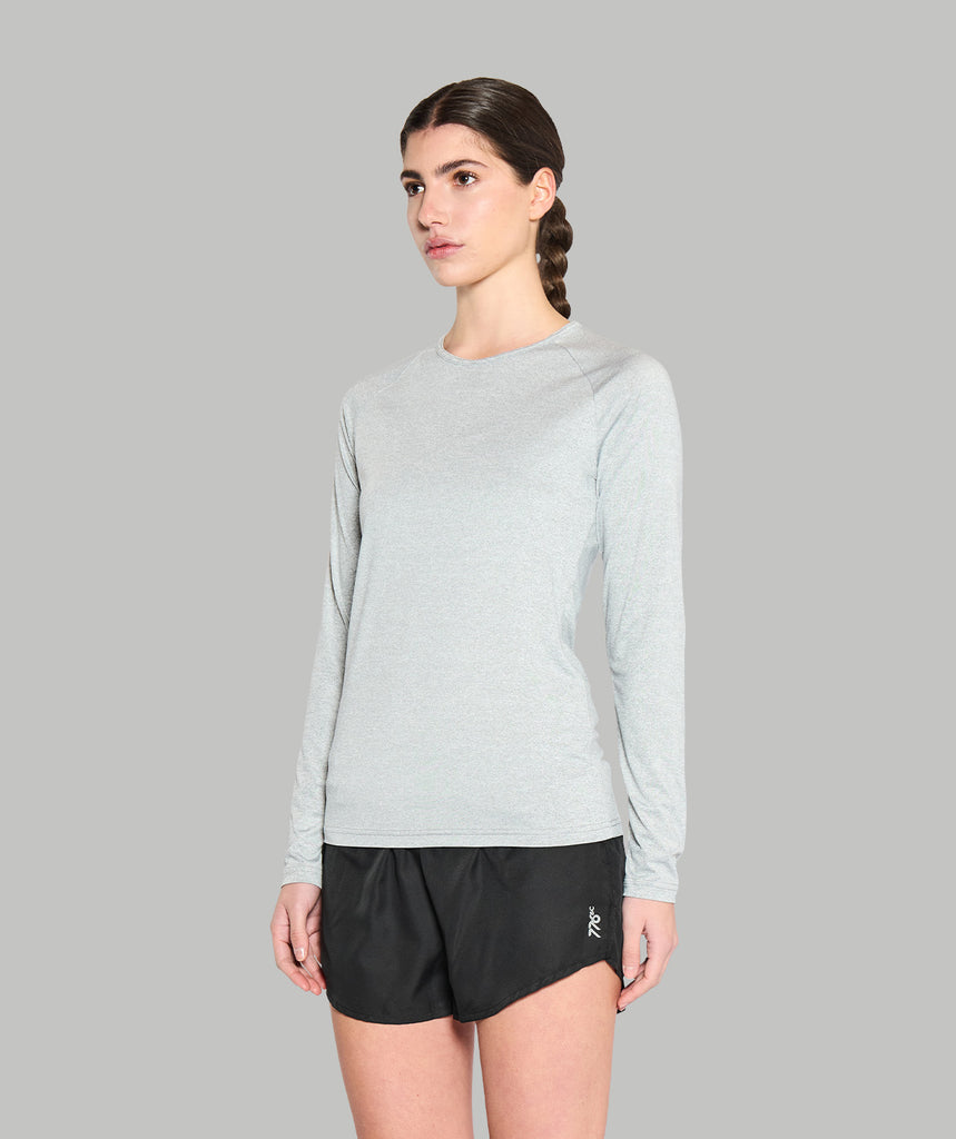 Women's Wreath Active LS T-Shirt - Gray