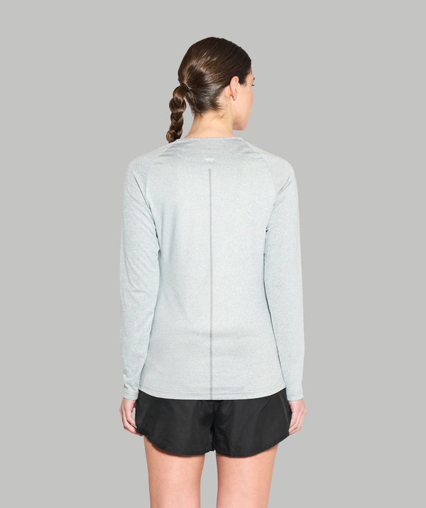 Women's Wreath Active LS T-Shirt - Gray