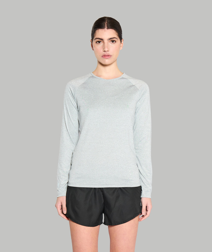 Women's Wreath Active LS T-Shirt - Gray