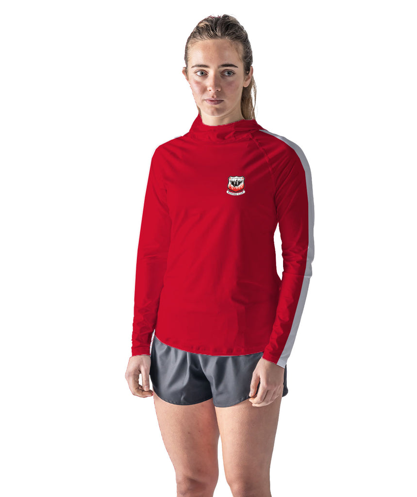 Women's Atlanta Rowing Sun Hoodie LS - Red/White