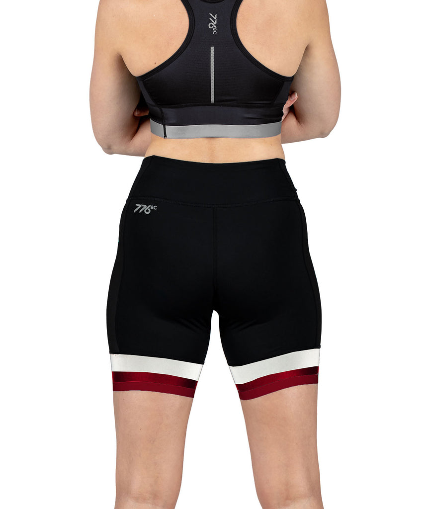 Women's Atlanta Rowing Pro Active Short - Black/Red