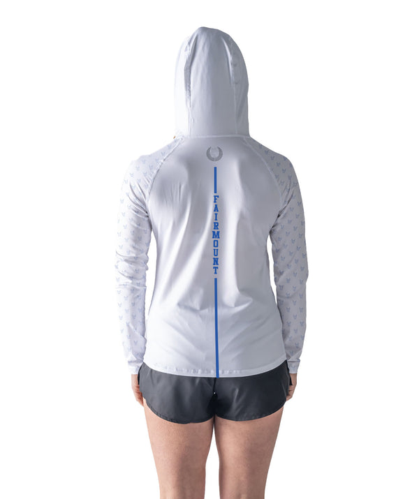 Women's Fairmount Rowing Sun Hoodie LS - White