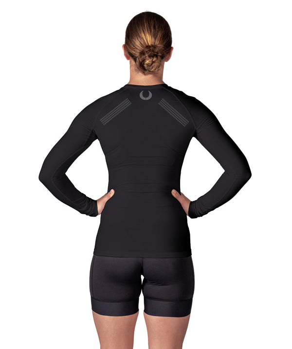 Women's Wreath Winter Base Layer LS - Black