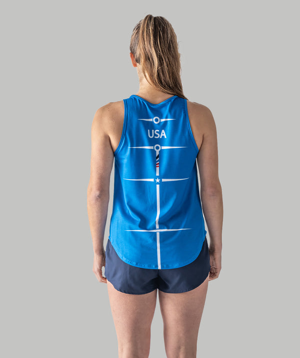 Women's 776BC x USRowing Motion Pro Training Tank 02 - Blue