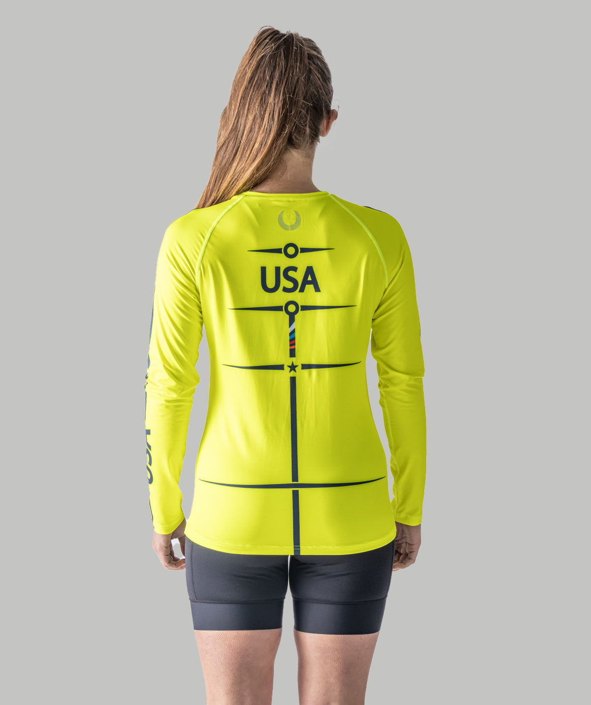 Women's 776BC x USRowing Motion Pro LS Training Base Layer 02 - Neon Yellow