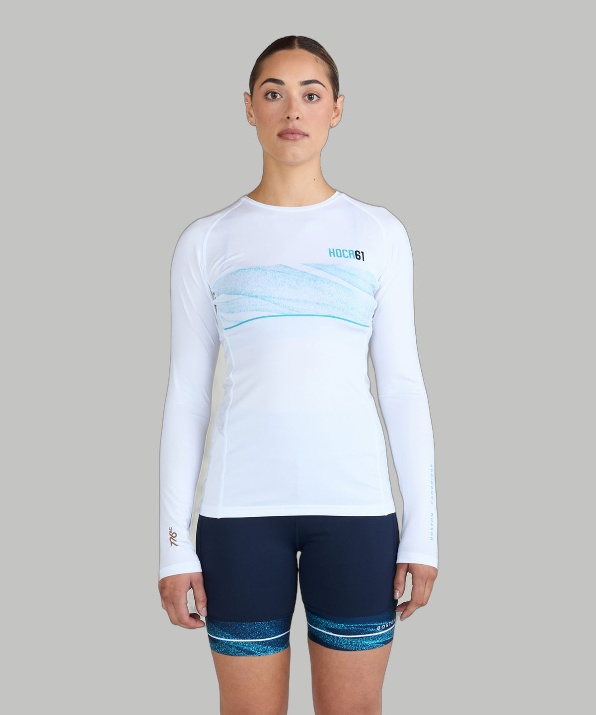 Women's 776BC X HOCR 61 Base Layer LS - White/Capri