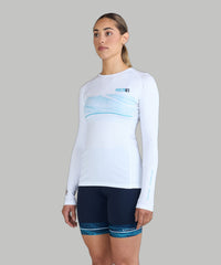 Women's 776BC X HOCR 61 Base Layer LS - White/Capri