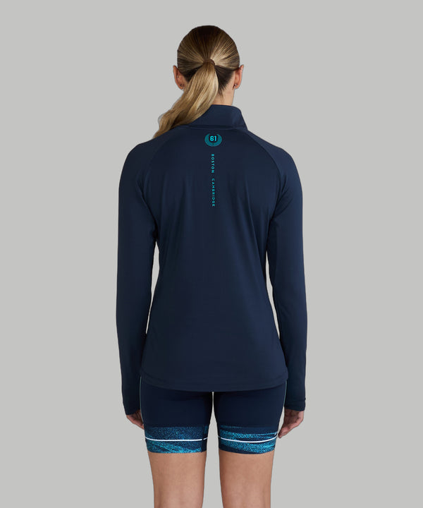 Women's 776BC X HOCR 61 Pro Tour 1/4 Zip LS - Dark Navy/Capri