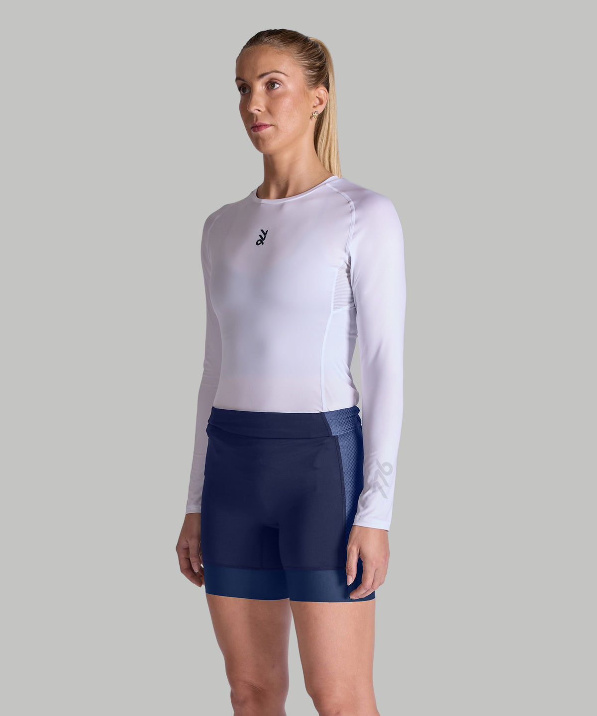 Women's 776BC Base Layer LS - White/Navy