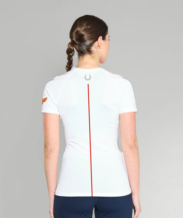 Women's Yarm School Boat Club Base Layer SS - White