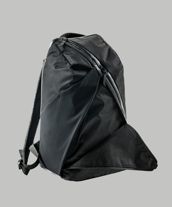 Pro Tour Backpack, front patch panel half unzipped