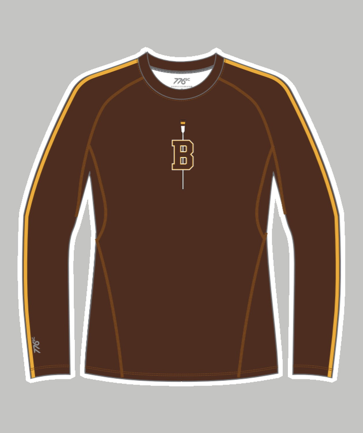 Men's Brunswick School Base Layer LS - Brown