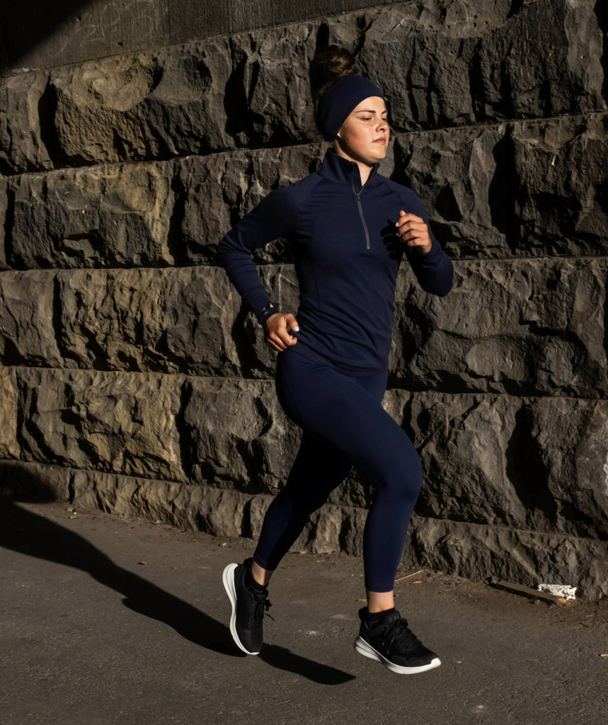 Women's Wreath Pro-Merino 1/4 Zip - Navy