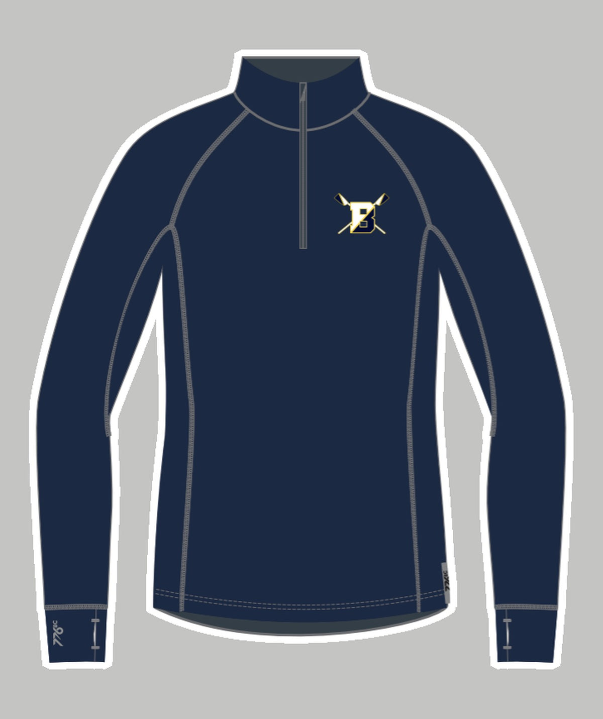 Men's Brighton Rowing Club Pro-Merino 1/4 Zip LS - Navy