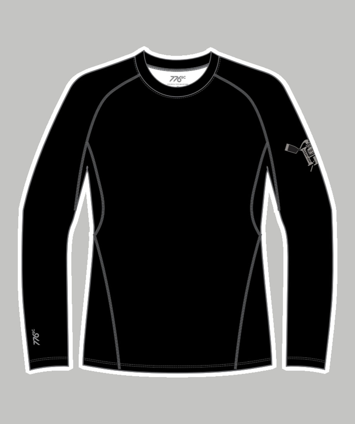 Men's Cambridge Rindge & Latin School Base Layer LS - Black