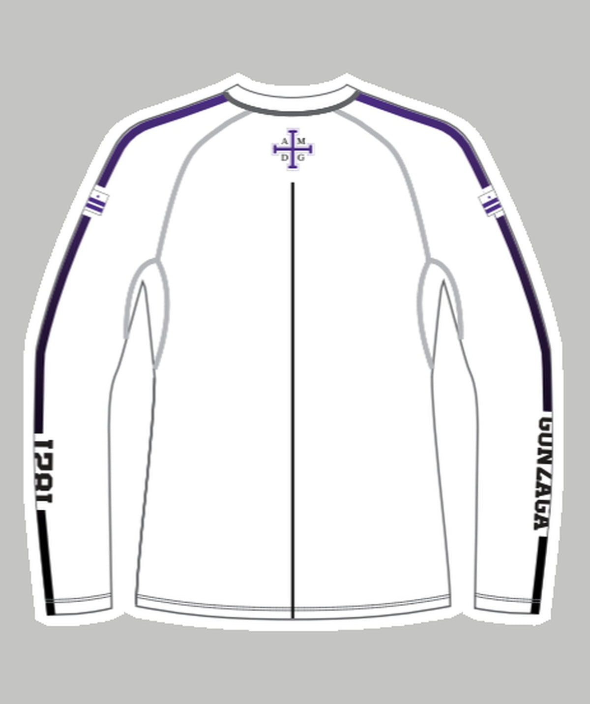 Men's Gonzaga College Base Layer LS - White