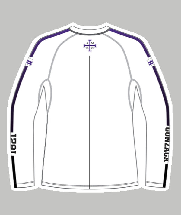 Men's Gonzaga College Base Layer LS - White