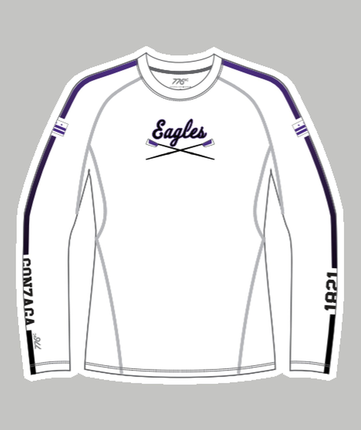 Men's Gonzaga College Base Layer LS - White