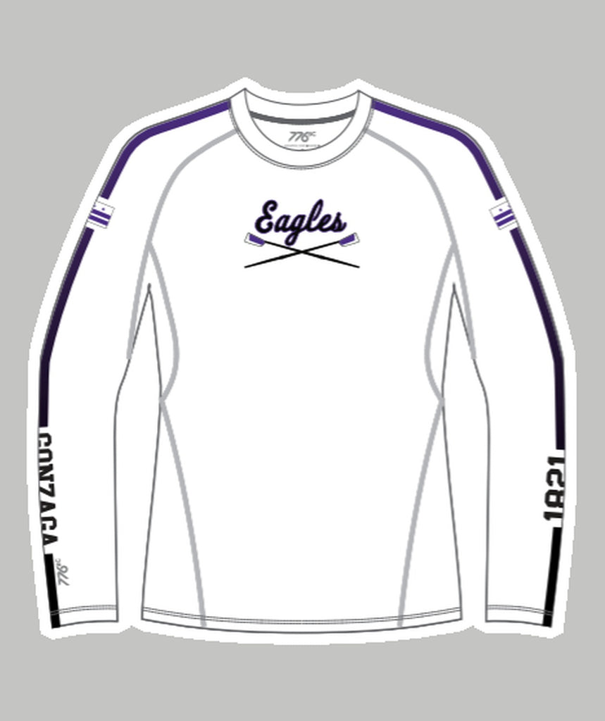Men's Gonzaga College Base Layer LS - White