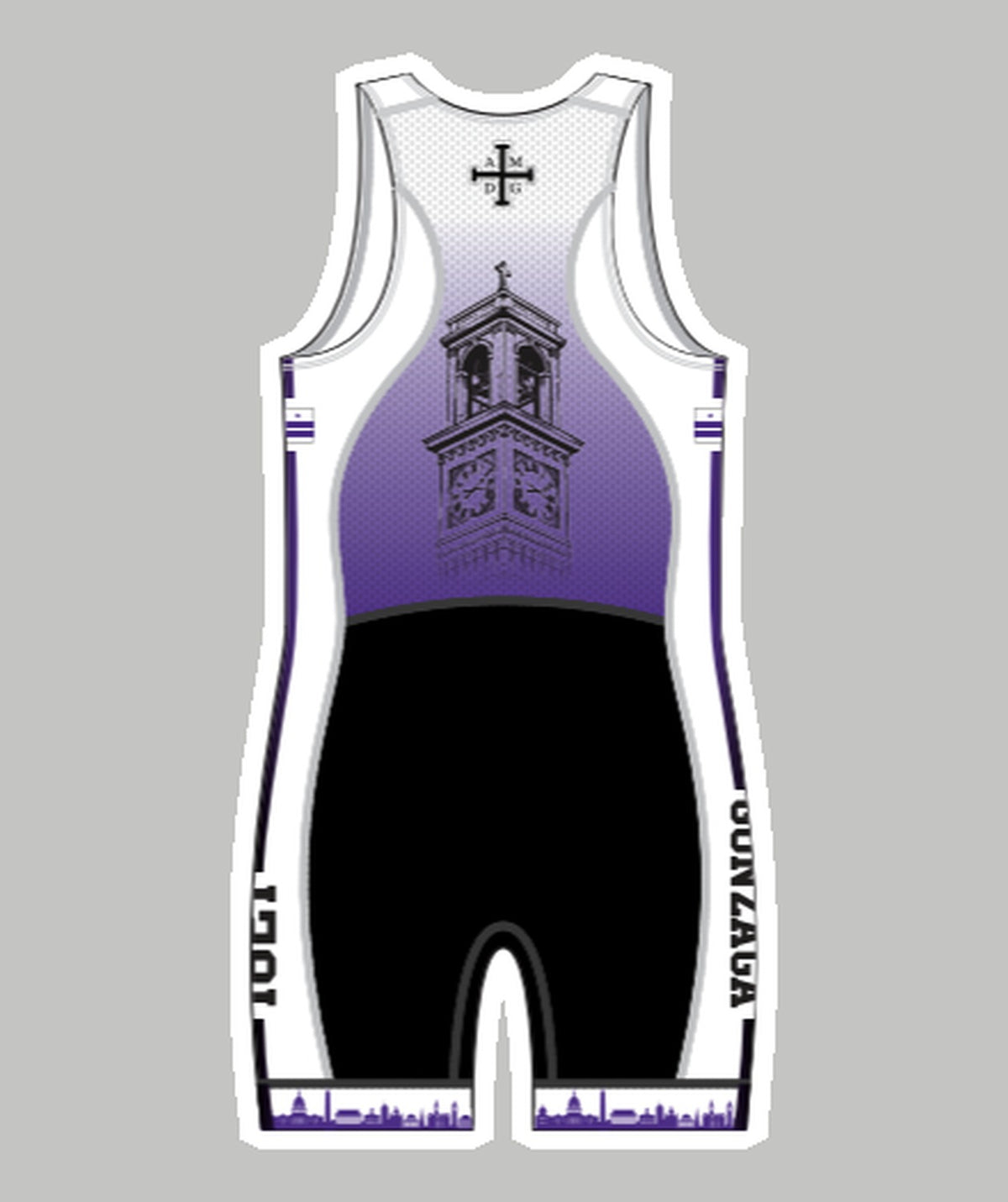 Men's Gonzaga College Pro Unisuit - Purple/Black