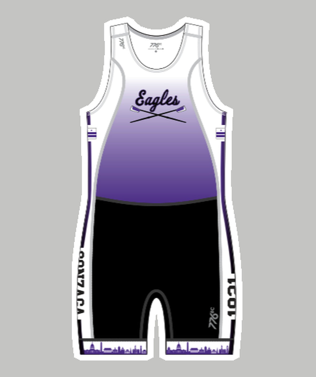 Men's Gonzaga College Pro Unisuit - Purple/Black